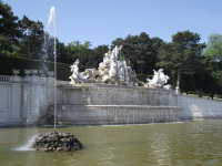 The Neptune Fountain on the grounds of Schoenbrunn Palace in Vienna